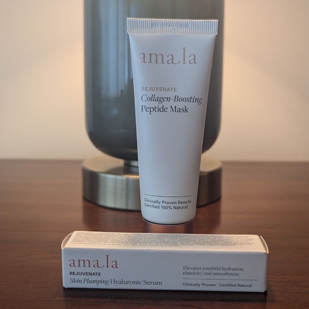 Amala Collagen-Boosting Peptide Mask and Rejuvenate Hyaluronic Serum Set